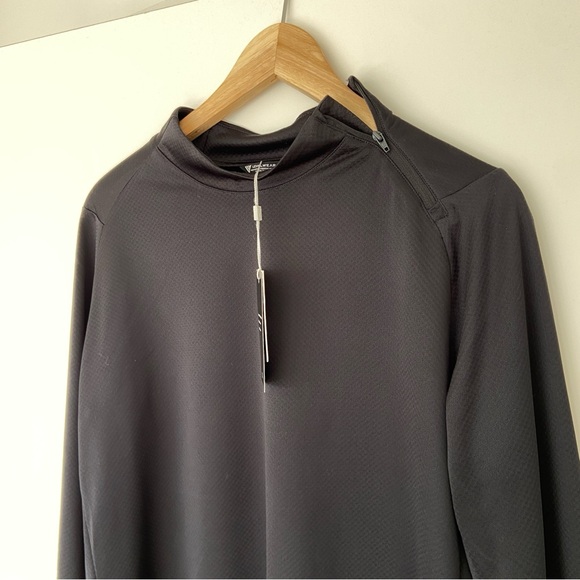 LEVELWEAR BLACK EVE ATHLETIC ACTIVE SPORT TOP/JACKET WITH SHOULDER ZIPPER, XL - Picture 5 of 10